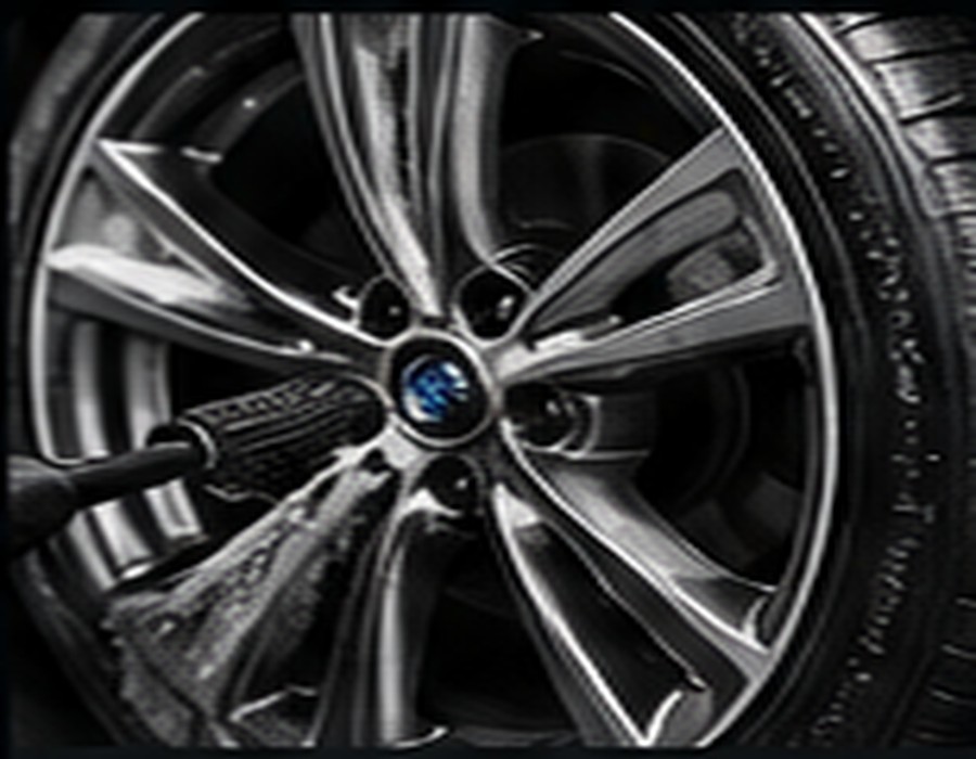 Detailed clean wheel and tire